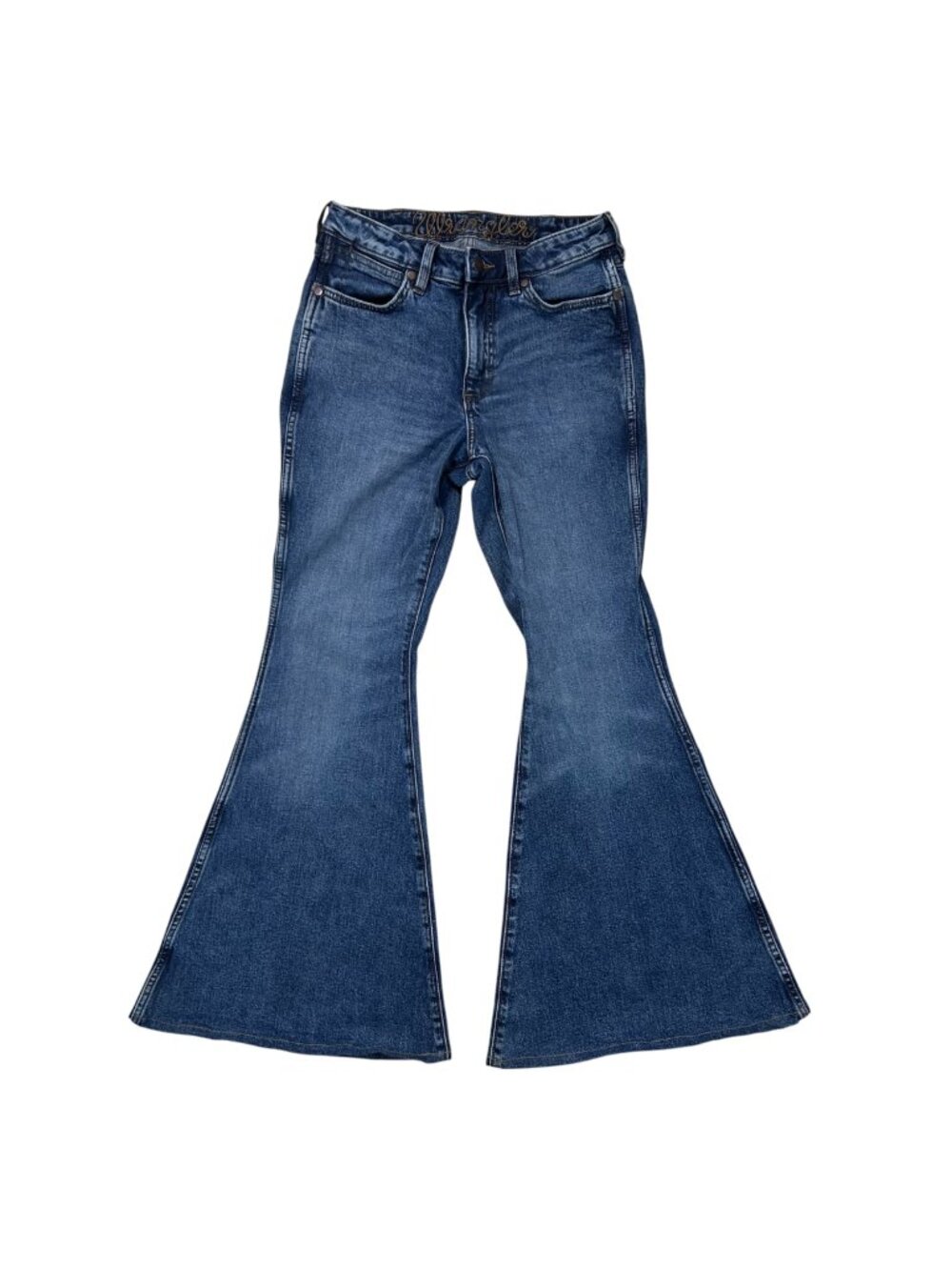 Wrangler Retro High Rise Flare Jean Denim Western Rodeo Festival 27x34 Women